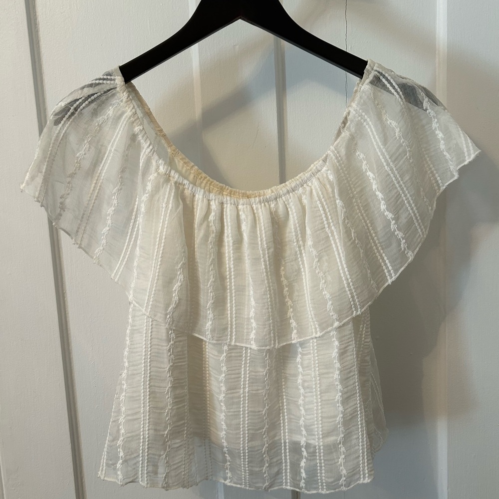Elegant White Off-Shoulder Top